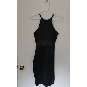 Scuba Midi Dress with Mesh Cutout